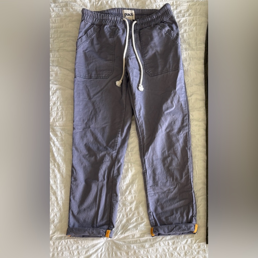 Pact Granite Blue Organic Cotton Pants